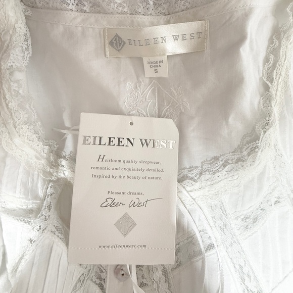 Eileen West White Lace Trim Nightgown - Picture 4 of 5